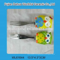 Morden owl designed ceramic utensil holder